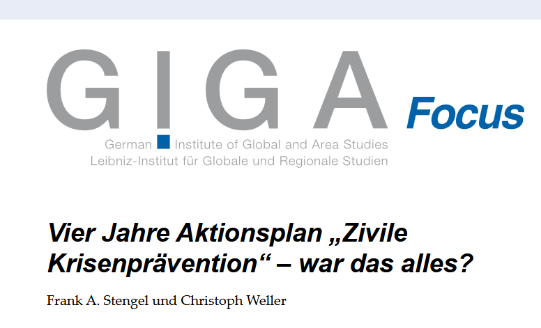 Bild zu Aktuelle Analyse zur Krisenpr&auml;vention der Bundesregierung erschienen